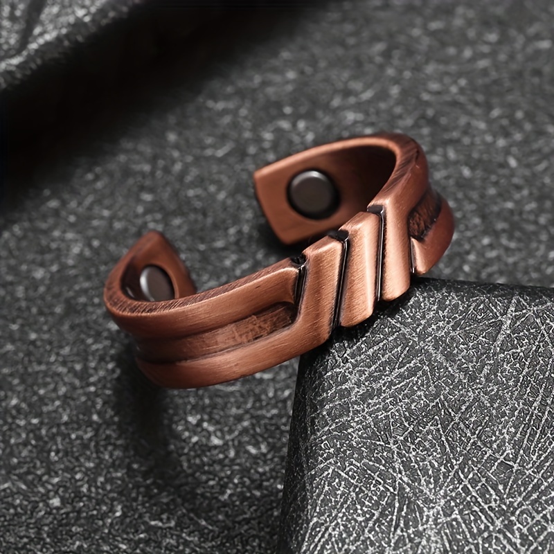 Copper Wire Knot Open Ring Men's Accessory